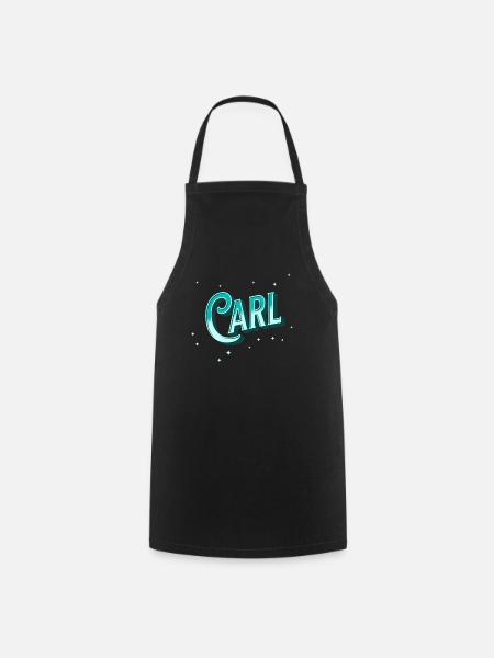 Carl Namen personalisiert - Kochschürze - Schwarz