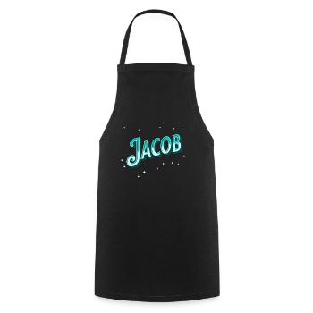 Noms Jacob personnalisés - Tablier de cuisine - noir - Devant - AI Model Male 185 dark (185cm)