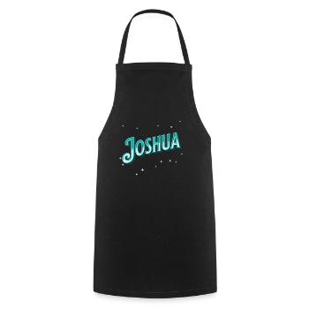 Joshua name personalized - Cooking Apron - black - Front - AI Model Male 185 dark (185cm)