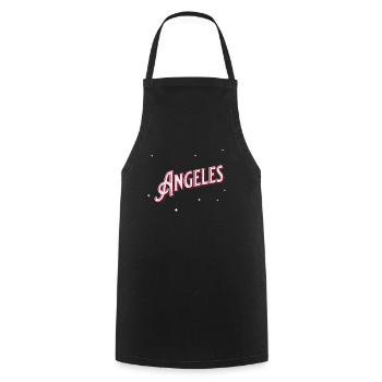 Noms Angeles personnalisés - Tablier de cuisine - noir - Devant - AI Model Male 185 dark (185cm)