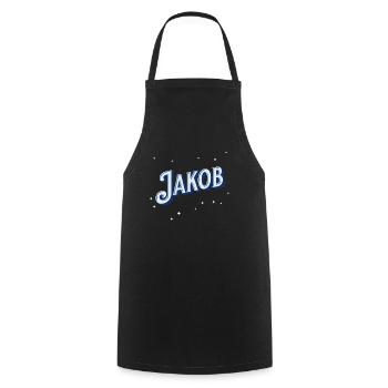 Jakob name personalized - Cooking Apron - black - Front - AI Model Male 185 dark (185cm)