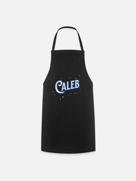 Caleb name personalized - Cooking Apron - black
