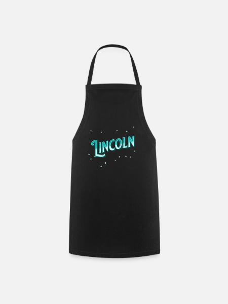 Lincoln Namen personalisiert - Kochschürze - Schwarz