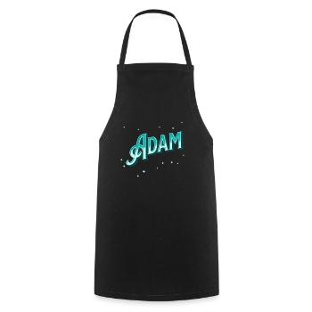 Adam Namen personalisiert - Kochschürze - Schwarz - Vorne - AI Model Male 185 dark (185cm)