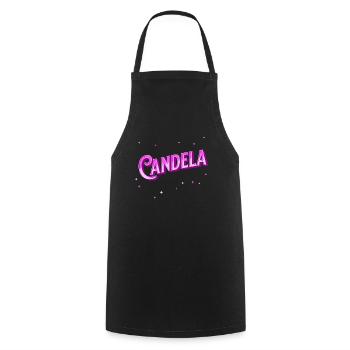 Candela names personalized - Cooking Apron - black - Front - AI Model Male 185 dark (185cm)