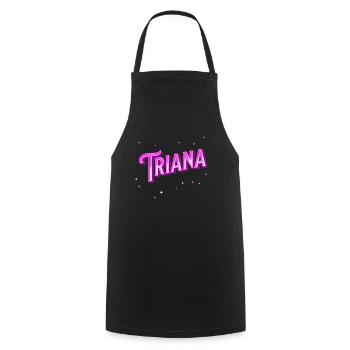 Noms Triana Personnalisés - Tablier de cuisine - noir - Devant - AI Model Male 185 dark (185cm)