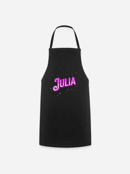 Julia Namen personalisiert - Kochschürze - Schwarz