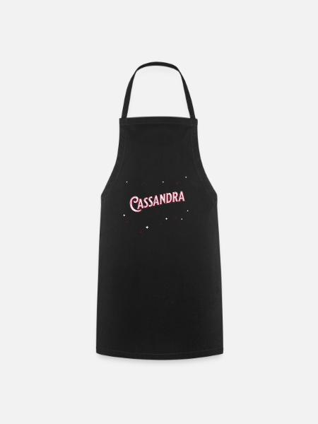 Cassandra Namen personalisiert - Kochschürze - Schwarz
