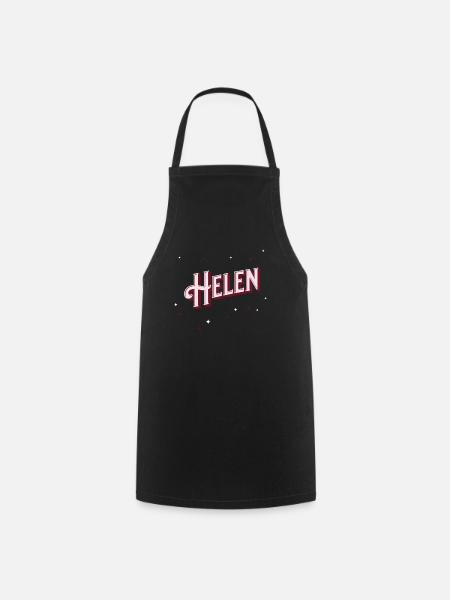 Helen Namen personalisiert - Kochschürze - Schwarz