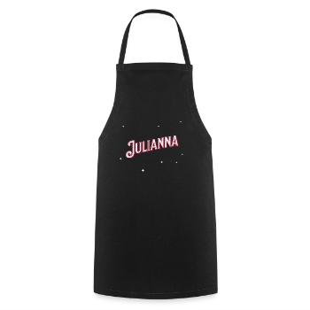 Julianna name personalised - Cooking Apron - black - Front - AI Model Male 185 dark (185cm)