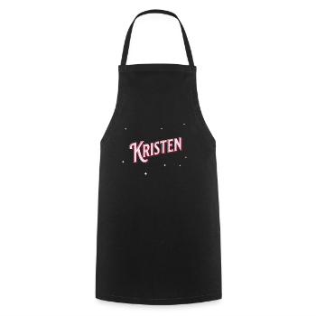 Nom personnalisé de Kristen - Tablier de cuisine - noir - Devant - AI Model Male 185 dark (185cm)