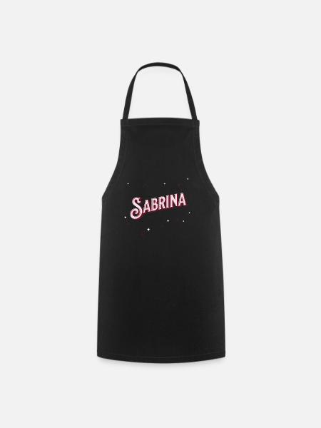Sabrina Namen personalisiert - Kochschürze - Schwarz