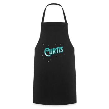 Le nom de Curtis personnalisé - Tablier de cuisine - noir - Devant - AI Model Male 185 dark (185cm)