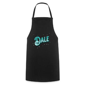 Noms Dale personnalisés - Tablier de cuisine - noir - Devant - AI Model Male 185 dark (185cm)
