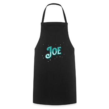 Joe Namen personalisiert - Kochschürze - Schwarz - Vorne - AI Model Male 185 dark (185cm)