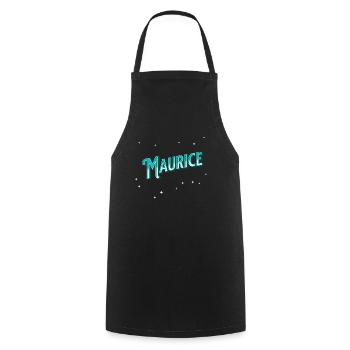 Maurice's name personalized - Cooking Apron - black - Front - AI Model Male 185 dark (185cm)
