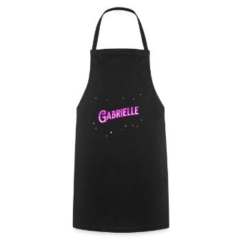 Gabrielle's name personalized - Cooking Apron - black - Front - AI Model Male 185 dark (185cm)