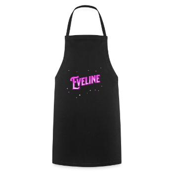Nom Eveline personnalisé - Tablier de cuisine - noir - Devant - AI Model Male 185 dark (185cm)