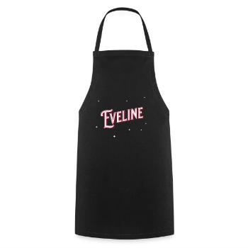 Nom Eveline personnalisé - Tablier de cuisine - noir - Devant - AI Model Male 185 dark (185cm)