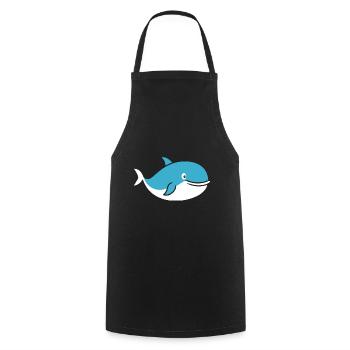 whale - Cooking Apron - black - Front - AI Model Male 185 dark (185cm)