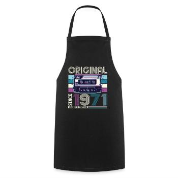 Original 1971 51st Birthday Gift Hommes - Tablier de cuisine - noir - Devant - AI Model Male 185 dark (185cm)