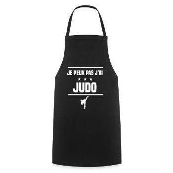 Je Peux Pas J'ai judo humour judoka - Tablier de cuisine - noir - Devant - AI Model Male 185 dark (185cm)