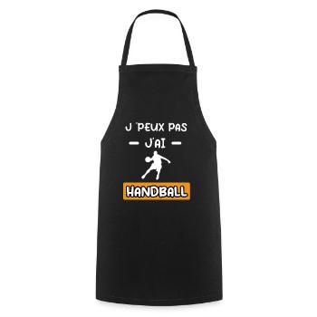 je peux pas j'ai handball joueur cadeau handball - Tablier de cuisine - noir - Devant - AI Model Male 185 dark (185cm)