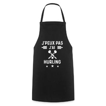 caman je peux pas j'ai hurling - Tablier de cuisine - noir - Devant - AI Model Male 185 dark (185cm)