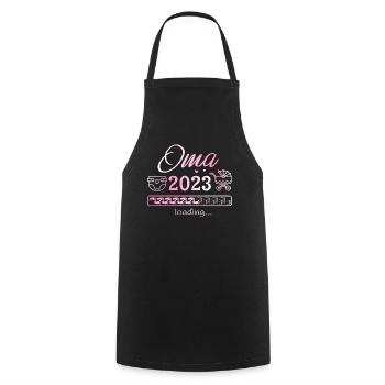 Grandma 2023 loading offspring pregnancy - Cooking Apron - black - Front - AI Model Male 185 dark (185cm)