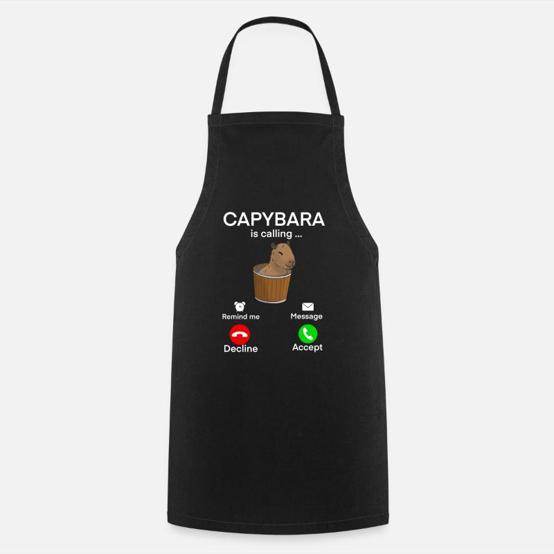 Capybara Meme - Cooking Apron - black