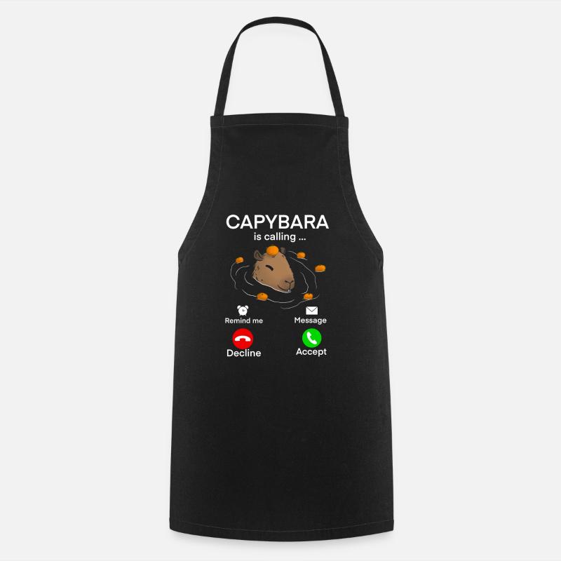 Appel Capybara - Tablier de cuisine - noir