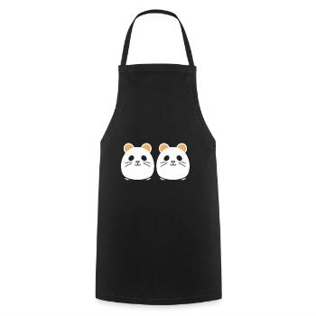 Cute Humor Little Hamster - Cooking Apron - black - Front - AI Model Male 185 dark (185cm)