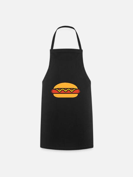 Hot Dog - Kochschürze - Schwarz