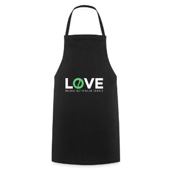 Love means nothing in Tennis - Cooking Apron - black - Front - AI Model Male 185 dark (185cm)