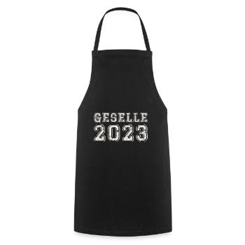 Geselle 2023 Gesellenprüfung - Kochschürze - Schwarz - Vorne - AI Model Male 185 dark (185cm)
