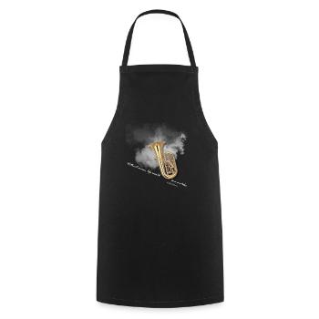 tuba musiker instrument - Tablier de cuisine - noir - Devant - AI Model Male 185 dark (185cm)