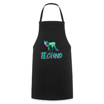 techno - Tablier de cuisine - noir - Devant - AI Model Male 185 dark (185cm)