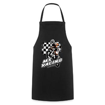Supercross - Moto Cross - Motocross - Cooking Apron - black - Front - AI Model Male 185 dark (185cm)