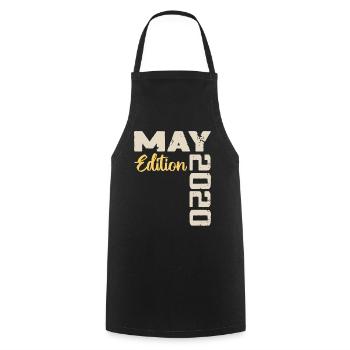 May 2020 Birthday May 2020 Gift May 2020 May - Cooking Apron - black - Front - AI Model Male 185 dark (185cm)