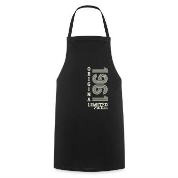 Original vintage 1961 61st birthday gift - Cooking Apron - black - Front - AI Model Male 185 dark (185cm)