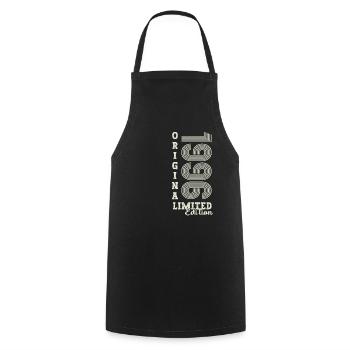 Original vintage 1996 26th birthday gift - Cooking Apron - black - Front - AI Model Male 185 dark (185cm)