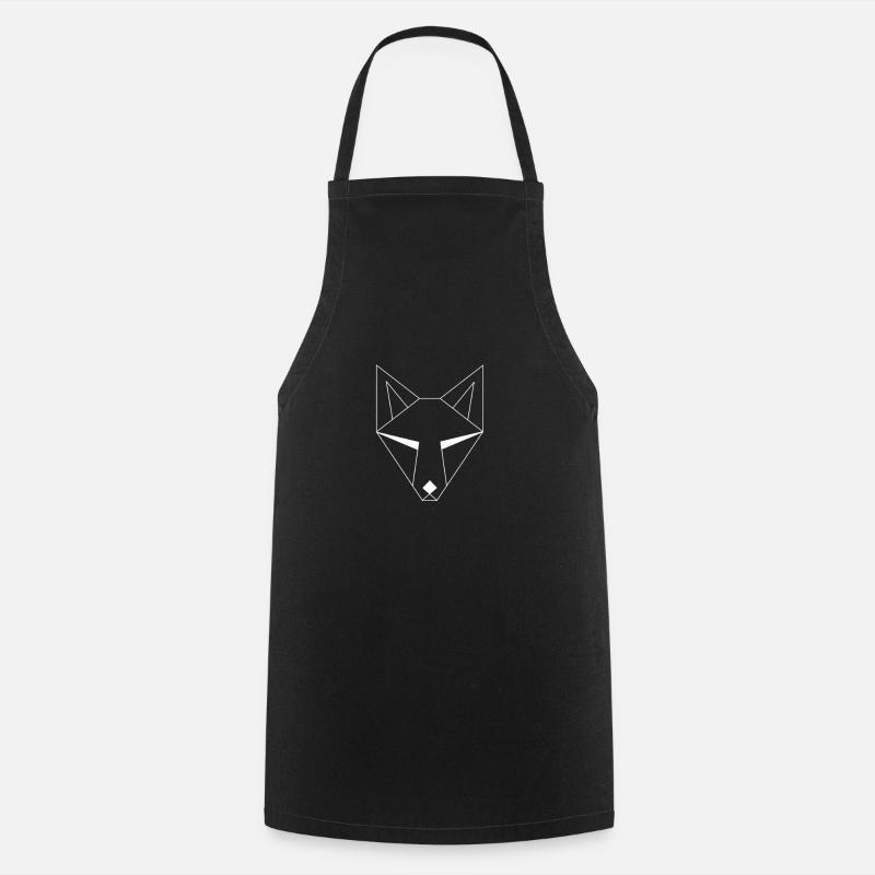 regali fox fox foresta compleanno astratto foxy - Grembiule da cucina - nero