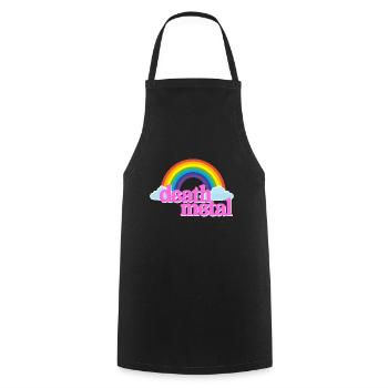 Death Metal Pink Rainbow Clouds Funny Parody - Cooking Apron - black - Front - AI Model Male 185 dark (185cm)