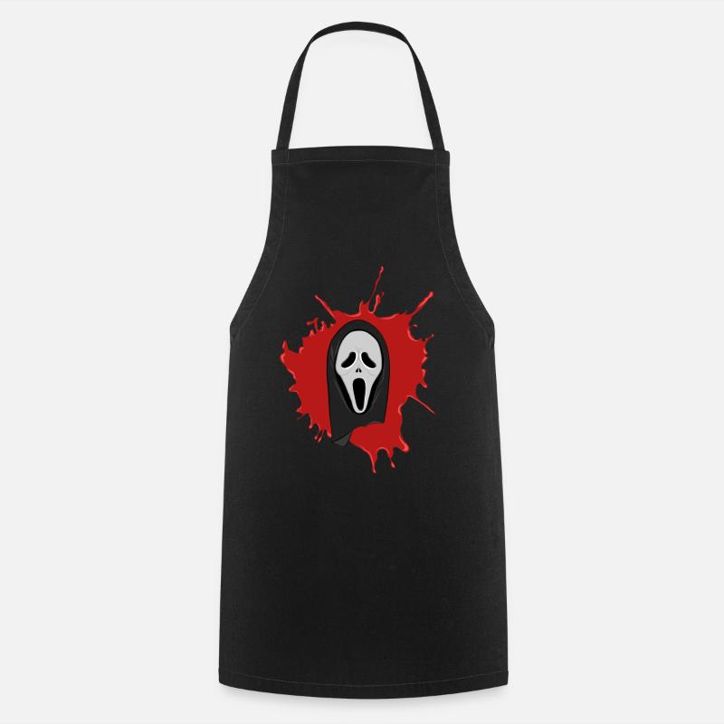 Masque d’horreur Scream Blood - Tablier de cuisine - noir