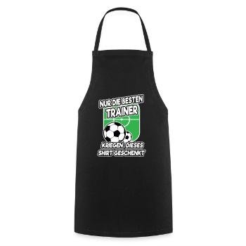 Nur die besten Trainer Shirt Fußball Geschenk Cool - Kochschürze - Schwarz - Vorne - AI Model Male 185 dark (185cm)