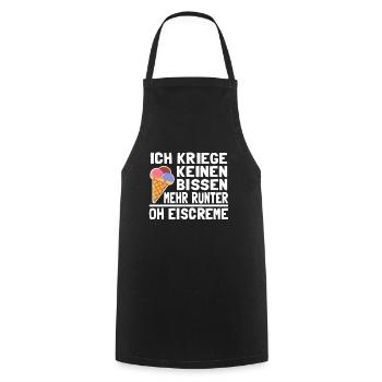 Oh Eis Eiscreme Kinder Geburtstag lustig Spruch - Kochschürze - Schwarz - Vorne - AI Model Male 185 dark (185cm)