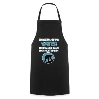 Zimmermann und Vater Papa Geschenk Geburt Spruch - Kochschürze - Schwarz - Vorne - AI Model Male 185 dark (185cm)