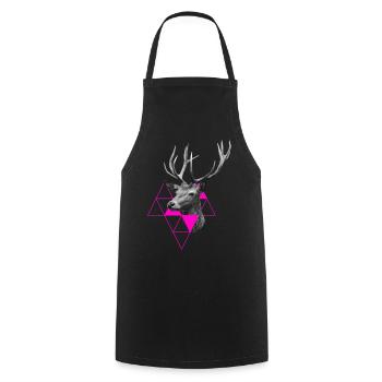 Deer design gifts - Cooking Apron - black - Front - AI Model Male 185 dark (185cm)