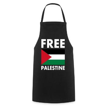 Free palestine - Kochschürze - Schwarz - Vorne - AI Model Male 185 dark (185cm)