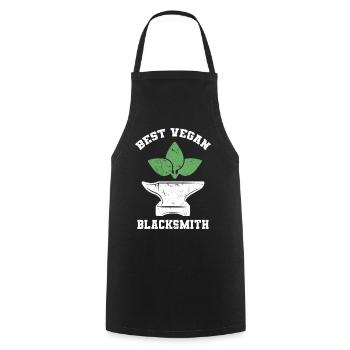 Blacksmith Vegan - Cooking Apron - black - Front - AI Model Male 185 dark (185cm)